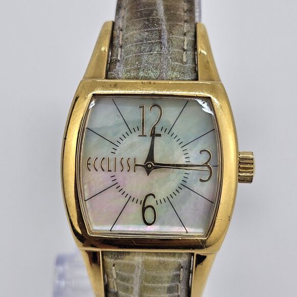 Ecclissi Women's Watch 27MM MOP Dial Multicolor Leather Band Straps New Battery - Picture 2 of 14